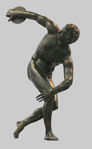Roman bronze reduction of Myron's Discobolus, 2nd century AD.