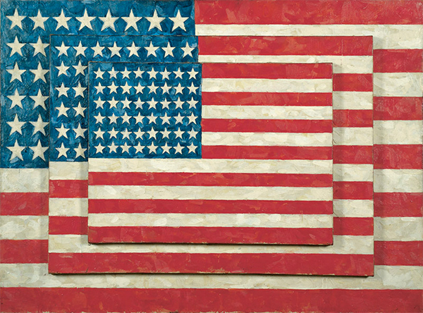 Three Flags by Jasper Johns, 1958, Whitney Museum of American Art, New York